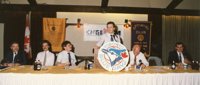 At the head table celebrating the Blue Jays